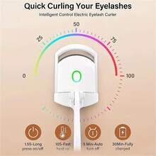 SOKANY ABS Electric Eyelash Curler With Heating Silicone, Anti-Scald, Smart Auto Shut-Off, 10s Fast Heating, 2 Temperature Settings, USB Rechargeable, Long Battery Life, Portable Modern Eye Makeup Tool, Easy To Use - Baby Pink - View 6