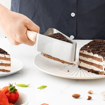 Edelstahl Kuchenheber, Dreiecks-Kuchenwendehilfe, Kuchenschneider, Lebensmittelzange, Backwerkzeuge, Kuchenheber, Dessertbesteck, Gebäckbesteck, Hochzeitstorten-Werkzeug