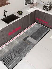 【热销!!!】1 件装软橡胶厨房地垫,3.5 毫米厚厨房地毯,灰色条纹拼接风格厨房吸水地垫,大尺寸地毯,可自行裁剪以适应厨房尺寸,表面织物材质,中间海绵层,底部橡胶层,适用于厨房地毯、厨房装饰、婚礼装饰、家居装饰、浴室地垫、玄关地垫、洗衣房地垫、走廊地毯、客厅地垫等。 - 彩色 - 查看 19