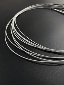 80厘米长环形针，9种尺寸（2.0-6.0毫米）不锈钢环形针，钩针，缝纫工具，适用于毛线工艺和DIY项目 - 銀色 - 查看 8