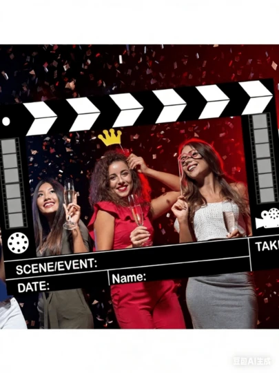 1 Piece Movie Themed Take Pictures Decoration Prop, Movie Night Party Take Pictures Decoration Supplies, Suitable For Movie Themed Party Decoration, Birthday Party Decoration Supplies