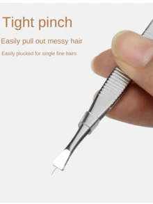 Eyebrow Clip Set, Eyelash Curler, Eyelash Tweezers, Stainless Steel Precision Makeup Tools For False Eyelash & Eyebrow Grooming - Multicolor - View 3