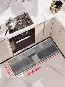 【热销!!!】1 件装软橡胶厨房地垫,3.5 毫米厚厨房地毯,灰色条纹拼接风格厨房吸水地垫,大尺寸地毯,可自行裁剪以适应厨房尺寸,表面织物材质,中间海绵层,底部橡胶层,适用于厨房地毯、厨房装饰、婚礼装饰、家居装饰、浴室地垫、玄关地垫、洗衣房地垫、走廊地毯、客厅地垫等。 - 彩色 - 查看 16