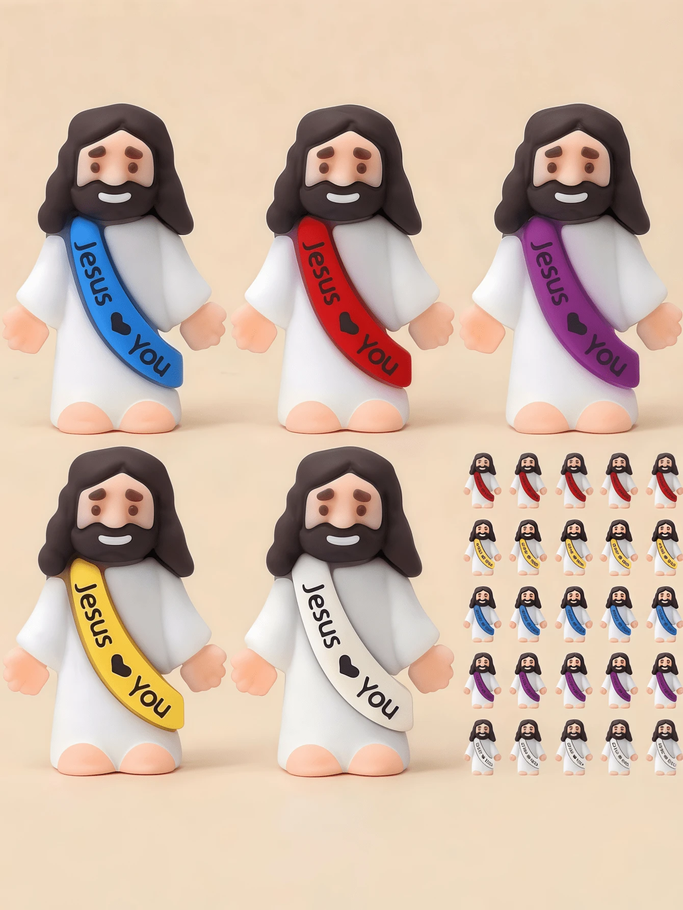 100 piezas/50 piezas/20 piezas/10 piezas/Mini muñeco de Jesús Jesús te ama Modelos pequeños de Jesús Muñeco de Jesús para escondite y fiesta del domingo (colores aleatorios) Jesús en miniatura, modelos cristianos, modelos pequeños, modelos cristianos, regalos de fiesta, Jesús, modelos, regalo de Jesús, peluche de Jesús, Jesús en miniatura, Jesús, Mini Jesús, artículos cristianos, Jesús, artículos cristianos, Mini Jesús - Multicolor - Ver 1