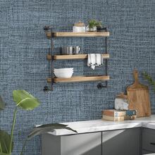 1 Roll Self-Adhesive Wallpaper, Waterproof & Oil-Resistant, Home Decor Wall Sticker, Room Decoration Wall Paper, Kitchen Backsplash, Furniture Renovation Sticker - Royal Blue - View 6