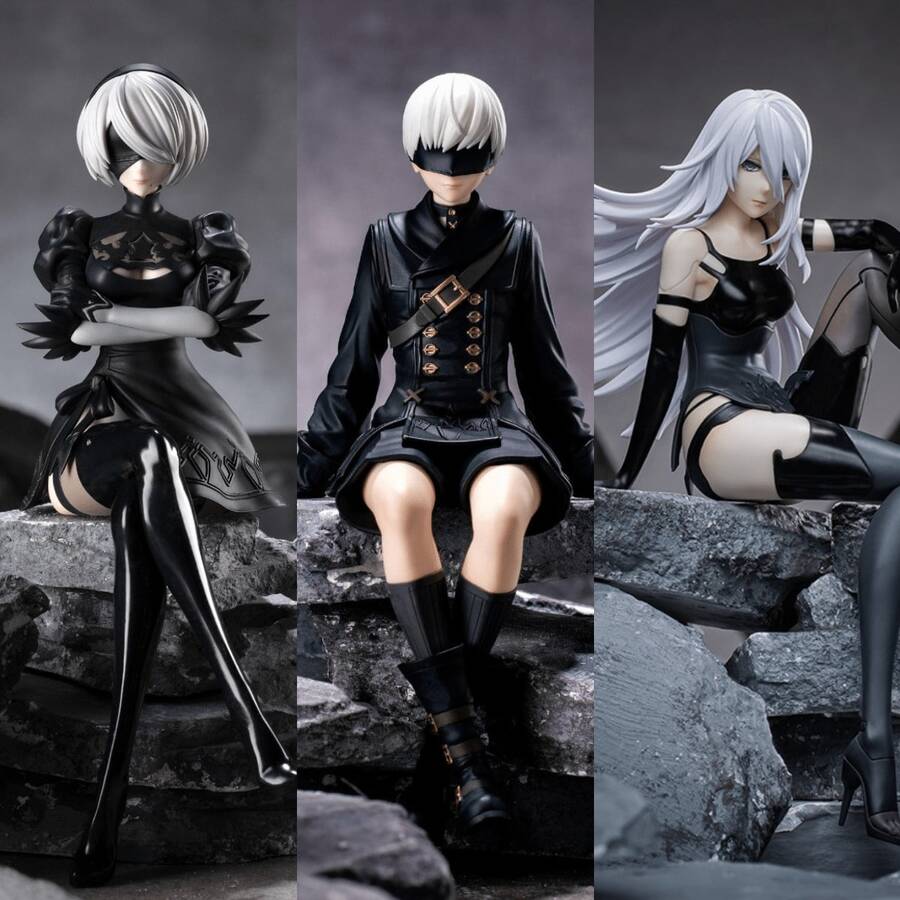 尼尔：机械纪元 2B 9S A2 可动动漫手办模型雕像桌面摆件收藏品，万圣节和圣诞节礼物 - 彩色 - 查看 1