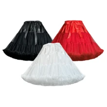 1pc Women's Elastic Waist Polyester Tulle Petticoat Slip, Suitable For Cosplay, Wedding, Party, Puff Skirt Lining, Retro Rock Or Ballet Tutu Style - Multicolor - View 2