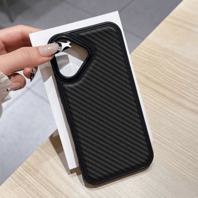 Carbon Fiber Texture Themed Phone Case Compatible With IPhone 11/11 Pro/11 Pro Max, 12/12 Pro/12 Pro Max, 13/13 Pro/13 Pro Max, 14/14 Pro/14 Pro Max, 15/15 Pro/15 Pro Max, 16/16 Pro/16 Pro Max, 17/17 Pro/17 Pro Max. Featuring A Simulated Carbon Fiber Texture, This Case Presents A Minimalist, Tech-Savvy Black Design With Practical Attributes Like Lightweight, Scratch-Resistant Durability, And A Low-Key, Premium Visual Appeal.