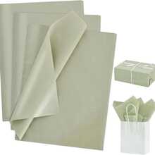 50pcs Sage Green Wrapping Paper, Suitable For Handmade Crafts, Party Gift Wrapping, Bouquet Wrapping, Shoes And Clothing Packaging, Also Suitable For Birthday Gifts, Or Decorations For Holidays And Weddings.