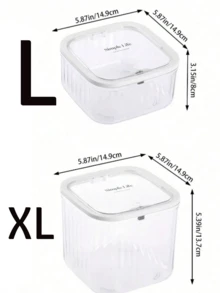 1个透明发饰收纳盒，压敏式桌面整理盒 - 翻盖设计，全透明，非常适合收纳发夹、发圈和首饰。情人节或生日的完美礼物。 - 無色 - 查看 3
