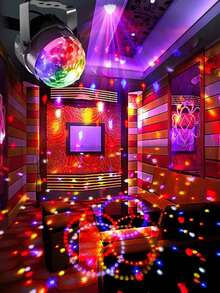 1PC  RGB Disco Lights, Featuring 7 Modes - USB Universal Power Supply, Color-Changing LED, Adjustable Stand, Built-In Remote Control, Perfect For Home Parties, Karaoke, Weddings And Disco Events, Disco Party Decoration, Disco Event Decoration, Fashionable Design, Remote-Controlled Lights - ánh sáng đa sắc - Xem 7