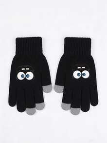 SpongeBob SquarePants 1 Pair SpongeBob Touch Screen Gloves - Winter Cartoon Cute Warm Gloves, Thermal Lined & Thickened For Students And Couples, Outdoor Gloves - Multicolor - View 9