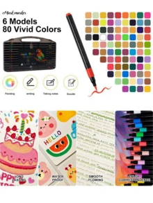 12/24/36/48/60 Colors Acrylic Marker Pen Set, High Coverage Waterproof Quick-Drying, Hand Painting Graffiti Art Supplies, DIY Creation Drawing Pens Gift Box For Art Students