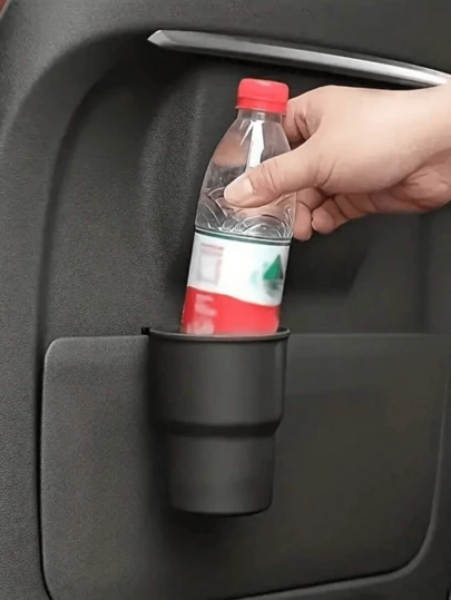 1 st multifunktionell mugghållare för bilen, kan installeras på bilens ventilationsgaller, fungerar som soptunna och förvaringslåda för bilen, kan hålla drycker och små föremål, perfekt organisering för bilen