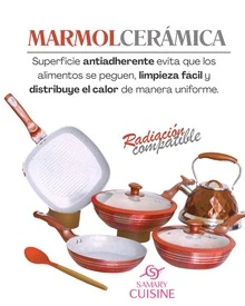 BATERIA DE COCINA ELIZABETH CON RFECUBRIMIRNTO DE CERAMICA PREMIUM Y TAPAS IRROMPIBLES 16 PIEZAS, APTO PARA TODO TIPO DE ESTUFAS GAS, ELECTRICA, INDUCCIÓN Y VITROCERAMICA, OLLA PARA CALDOS, SARTEN PARA HUEVOS, SALETAR VERDURAS, ARROZ Y PERFECTO PARA BISTEC, PESCADO Y MÁS - Rojo y blanco - Ver 6