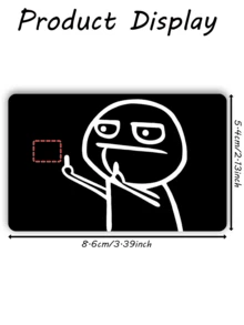 1pc Line Art Figure Credit Card Decorative Sticker, Funny Gag, Creative Personalized Ultra-Thin PVC Anti-Fingerprint Credit Card Protective Film, Anti-Scratch, Unisex, Suitable For Small Chip Cards, Bank Cards, Credit Cards, Transportation Cards, Student ID Cards And Other DIY Decoration