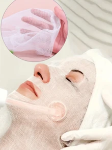 100/50pcs Skin Care Gauze Face Mask, Algae Soft Mask Powder Beauty Gauze Pads - Multicolor - View 1