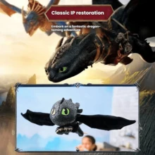 Spin Master Night Fury Toothless Plush Doll Hugging Glider Toothless Figurine Official Peripheral Ornament