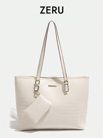 2025新款女士大手提包欧美时尚进口女士单肩托特包妈咪水桶包