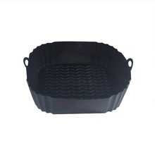 5pcs New Silicone Air Fryer Baking Tray, Easy To Clean, Reusable Food- Baking Pans For Pizza And Fried Chicken, With 2 Handles - Multicolor - View 24