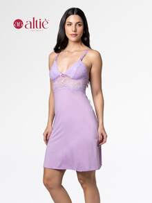 Bride Robe Kit Bathrobe Nightgown Short Breastfeeding Maternity - 紫丁香色 - 查看 3