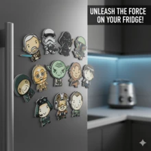 Star Wars Fridge Magnets, Black Knight, White Knight Star Wars Series Characters Acrylic Home Decor, Suitable For Kitchen Decoration, Valentine's Day Gift, New Year Gift - Multicolor - View 1