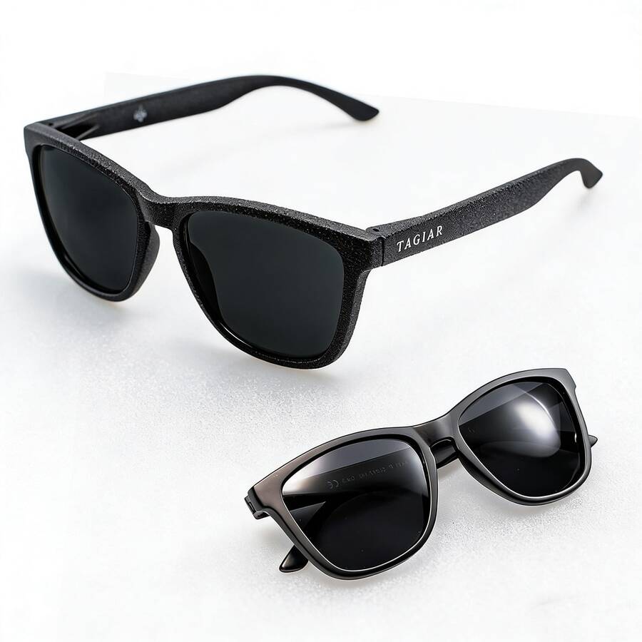 Lentes De Sol Tagiar Lentes De Sol Para Hombre Y Mujer Negro con protección UV400, espejo, para hombres y mujeres, ideales para pesca, conducción, verano, playa y viajes