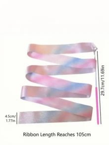 1pc/2pcs/5pcs Rhythmic Gymnastics Ribbon, 2m/4m/6m Dance Ribbon, Dance Performance Silk Ribbon, Glitter Dance Satin Ribbon With Rotating Baton