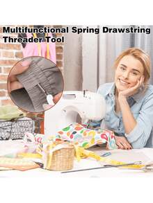 3PCS Pant Drawstring Tool - Effortless Spring Auxiliary Weaving Tool - Multi Purpose For Sewing, Rope, Elasticity, And Belts - Flexible Design Home Sewing Assistant Tool - Silver - View 4