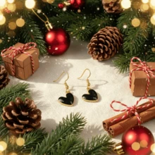 Women Stud Earrings - Black - View 5