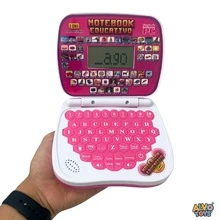 Laptop Infantil Notebook Educativo Computador Português e Inglês Raciocínio Lógico Palavras Números - Rosa - Visão 6