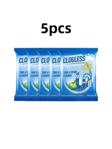 JAYSUING 排水管疏通粉 30g/包，適用於馬桶、廚房、水槽，使用方便，取適量粉末倒入堵塞的水槽或排水管，等待 15-30 分鐘使其溶解，最後用熱水沖洗排水管即可清除堵塞 - 彩色 - 查看 13