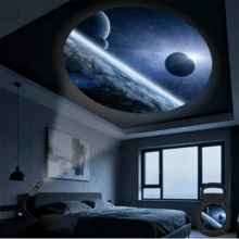 Luz de proyección de galaxia alimentada por USB, 3/6/10 proyectores de galaxia reemplazables, rotación de 360°, portátil, con decoración de fondo de foto de techo, adecuado para dormitorios, salas de estar y pequeñas luces nocturnas