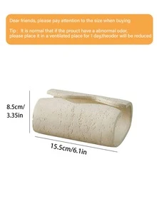 1个长方形拱形纸巾盒，侘寂风格，耐用树脂材质，简约设计，适用于浴室、客厅或办公室装饰，有黑色和米色可选，复古侘寂树脂纸巾盒，东西方纹理纸巾盒，可用作艺术品展示架、家居装饰、礼品和文具，最佳母亲节礼物 - 彩色 - 查看 11