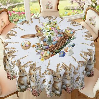 1 st/36 st. Vintage påskduk med glad påsk, påskhareägg och lantlig design, vår- och sommardekoration, påskgåva, perfekt för inomhus- och utomhusfest/heminredning, påskdekoration, lantlig inredning