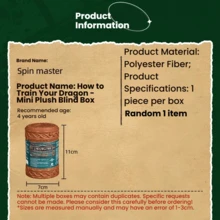 Spin Master Plush Doll Figurine, Night Fury Toothless Doll Blind Box Collectible, Birthday Gift - Dragon Taming - Single Blind Box / 1 (Random Character) - View 6