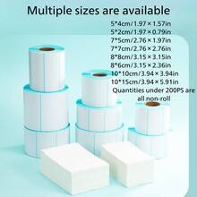 100pcs Solid Color 50mm*30mm(1.96in*1..18in) Label Sticker, Simple Multi-Purpose Writable Label Sticker For Office, School.1roll Plain Label Sticker, Minimalist Multifunction Label Sticker For Student Back To School - White - View 6