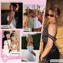 凌乱发髻假发片，带刘海 – 二合一抽绳马尾辫接发盘发假发和发片，带长侧刘海，自然逼真的发髻假发片，适合女性 - 彩色 - 查看 7