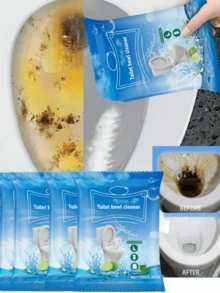 Toilet Cleaning Powder - Easily Removes Toilet Stains And Urine Deposits, Highly Effective Cleaning Powder, Maintains Long-Lasting Cleanliness, Helps Improve Bathroom Environment, Bathroom Accessories, Bathroom Cleaner, Toilet Cleaner, Household Cleaning Supplies - Multicolor - View 3