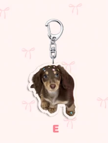 1pc Adorable Acrylic Chihuahua Face Keychain: Featuring Characters Bag Accessories, Funny Jewelry, And Fans Gifts. Ideal For Boyfriends, Girlfriends, Family Members, Teachers, Party Gifts, And Dog-Themed Cell Phone Decorations. - Multicolor - View 6