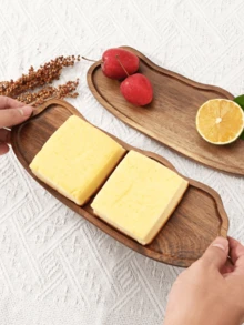 1/2 Stücke Holztablett, Rosenholztablett, kreative wolkenförmige Holztabletts, Erdnusstablett, Bestecktablett, multifunktionales Holztablett geeignet für Snacks, Brot, Kaffee, Obst, Kuchen und kleine Speisen, einsetzbar in Küche, Outdoor, Wohnzimmer und Esszimmer, Valentinstag Stern & Mond Laterne geformtes - Braun - Übersicht 8