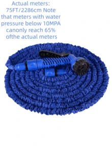 25/50/75/100ft Adjustable Water Hose With Green Nozzle - Durable Polyethylene Material, Multipurpose Garden Hose With Spray Gun, Suitable For Outdoor And Yard Use Year-Round, US Standard Connector, Expandable Hose For Watering And Cleaning, Adjustable Water Spray Patterns