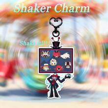 Haz-Bin/Hotel Shaker Charm, Anime Keychain, Wobble Keychain, VOX Keychain, Creative Keychain, Wobble Keychain, Anime Keychain, 7pcs Wobble Hanging Charms, Bag Charm, Car Charm, Birthday Gift, Party Favor, Christmas Gift - Multicolor - View 2