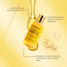 Massage Essential Oil, Moisturizing Body Oil, Lavender Essential Oil, Hydrating & Moisturizing, Gentle Ingredients Nourish Soft & Smooth Skin, Daily Body Care Oil - Yellow - View 3