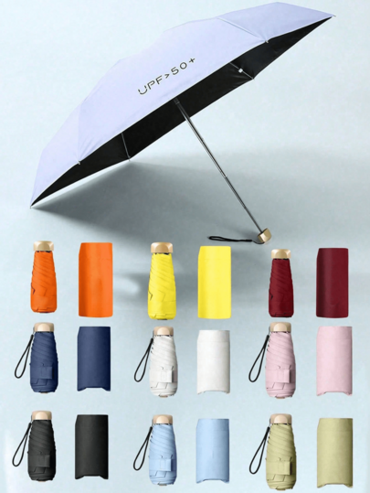 Paraguas plegable pequeño, paraguas de bolsillo mini portátil y resistente al agua para viajes, paraguas sombrilla para mujer con protección UV, paraguas mini de 6 pliegues ultraligero y compacto, paraguas portátil para sol y lluvia, protección del 99% contra los rayos UV, adecuado tanto para hombres como para mujeres, estructura, protección solar y resistencia a la lluvia, Día de la Mujer, Artículos de viaje, Regalos de boda, Y2k, Dormitorio, Accesorios de coche para mujer, Decoración de cocina, Cosas lindas