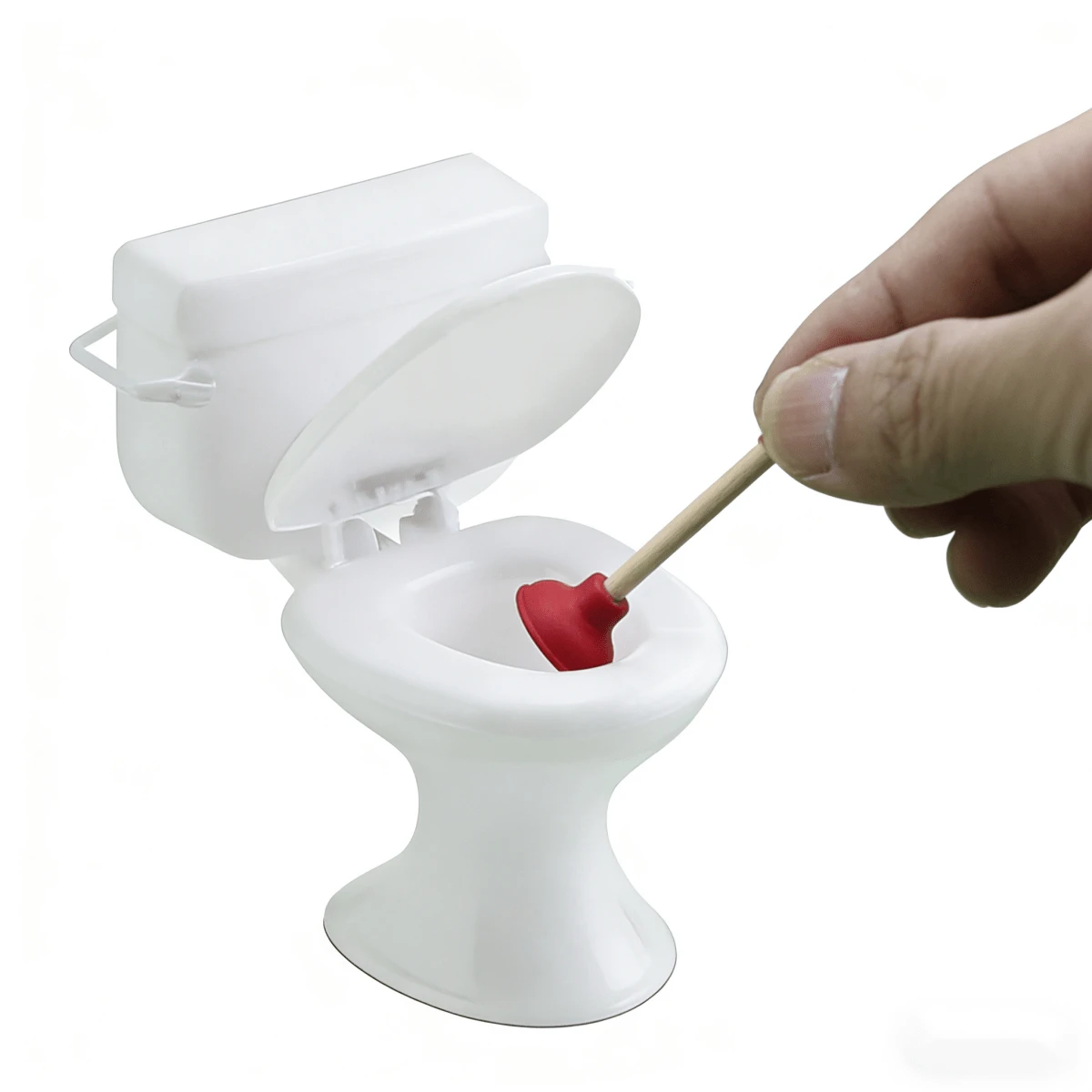 1/6 And 1/12 Scale Creative Toilet Plunger Toilet Desktop Decor, Dollhouse Bathroom Scene Accessories, Mini Home Decor, DIY Landscape Decoration Props, Cake Decorations - Multicolor - View 1