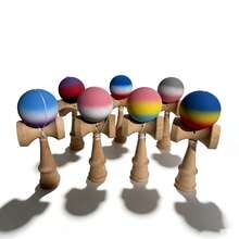 1pc Sports Equipment, Unisex Kendama Skill Ball | Colorful Cracked Wooden Balance Trainer, Outdoor Leisure Skill Development Set For All Ages - Multicolor - View 5