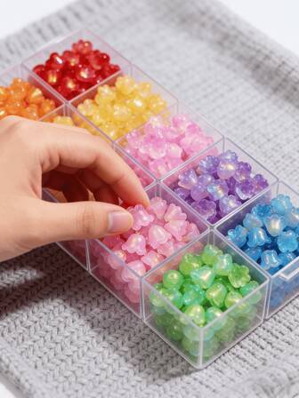 20 piezas de cuentas de vidrio bicolor plateadas de 8x11mm con diseño de lirio del valle, suministros para hacer joyas DIY para pulseras, cadenas de teléfono, accesorios para el cabello