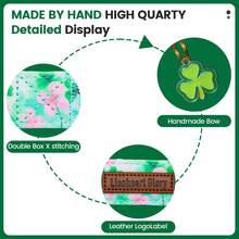 Vòng cổ cho chó Lionheart Glory ngày lễ Thánh Patrick, vòng cổ hình cỏ ba lá may mắn, vòng cổ mềm mại có thể điều chỉnh, phù hợp cho chó, unisex, vòng cổ thú cưng ngày lễ mùa xuân - Màu xanh Bạc hà - Xem 4