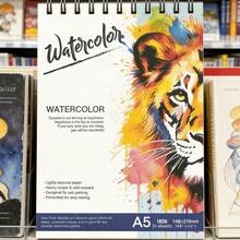 DOMUUH Large Spiral Bound Watercolor Book - A5 Art Sketchbook With Thick Cover & Pages, Heavy-Duty Spiral Binding, Binding Suitable For Artists, Students, Watercolor, Pencils, Markers, Colored Pencils - Ideal Birthday/Christmas Gift - 14.8cm/5.8in*21cm/8.3in - View 10